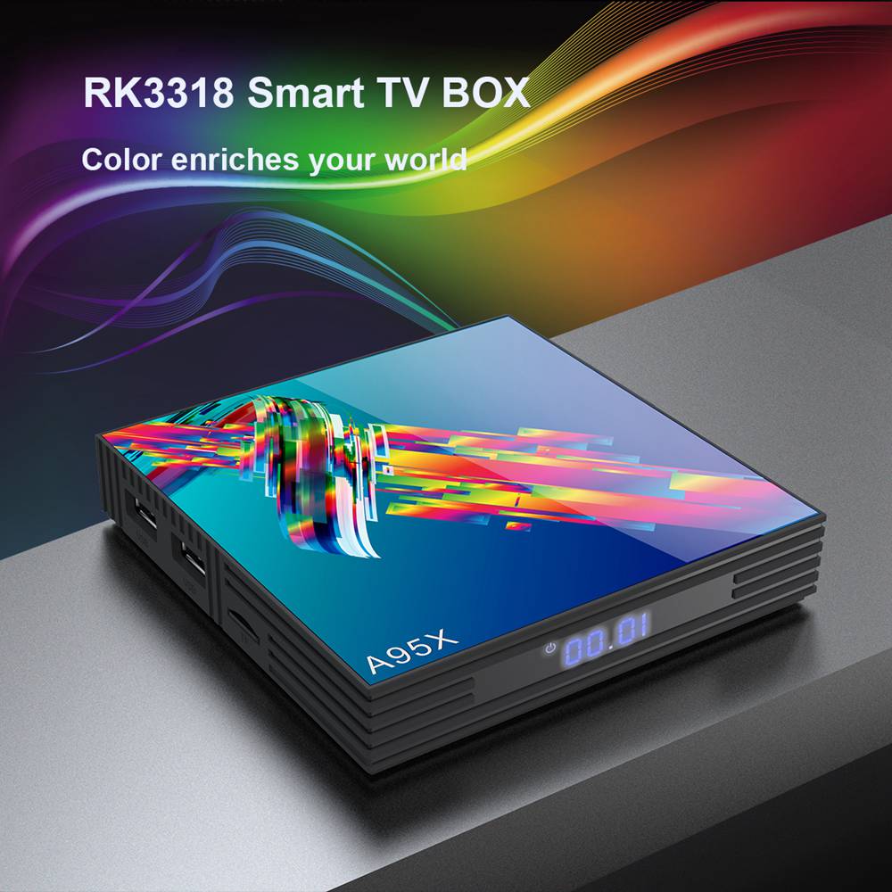 A95XR3 RK3318 Android 9.0 Netflix Google Play Youtube 4K TV BOX 2GB/16GB Bluetooth 2.4G+5G WiFi 100M LAN USB3.0