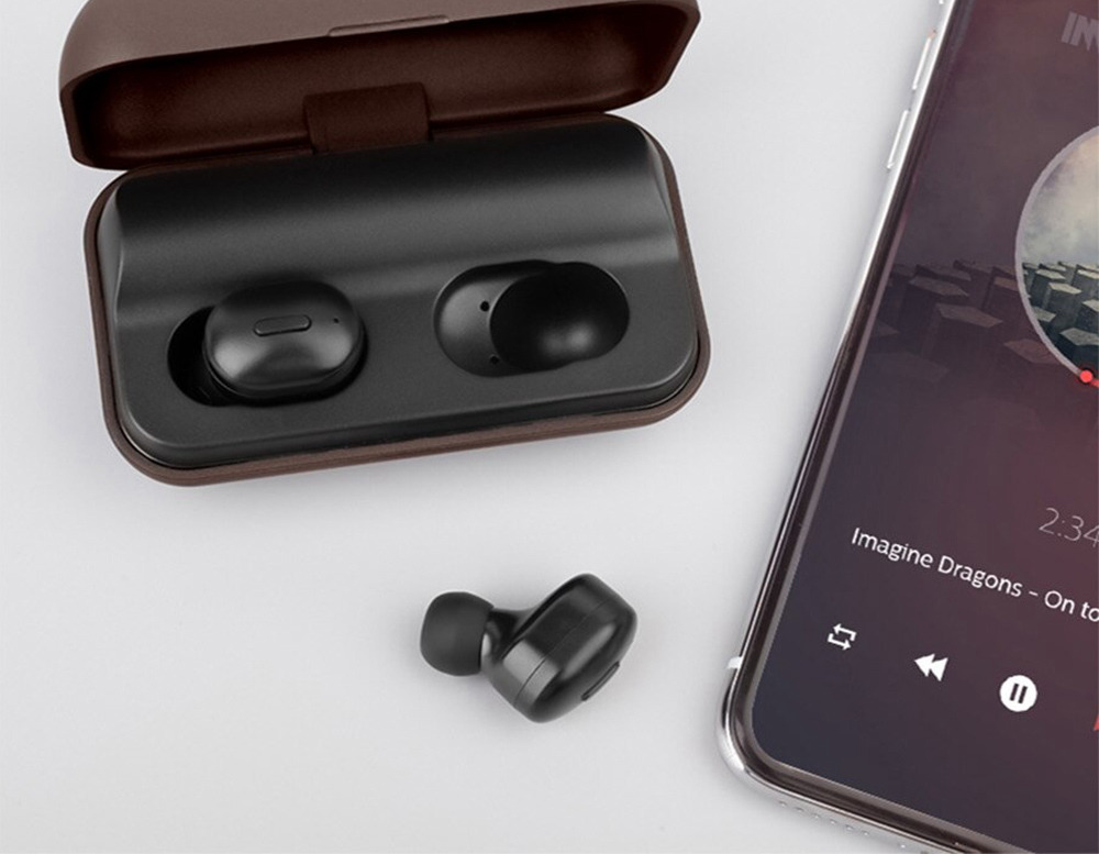 T1 Pro Bluetooth 5.0 TWS Earbuds Unilateral Use 2200mAh Charging Box Siri Binaural Call Titanium Film Drivers IPX6