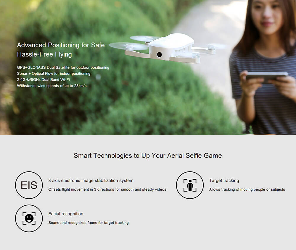 ZEROTECH DOBBY Pocket Selfie Drone 13MP 4K Camera GPS Glonass Positioning RC Quadcopter