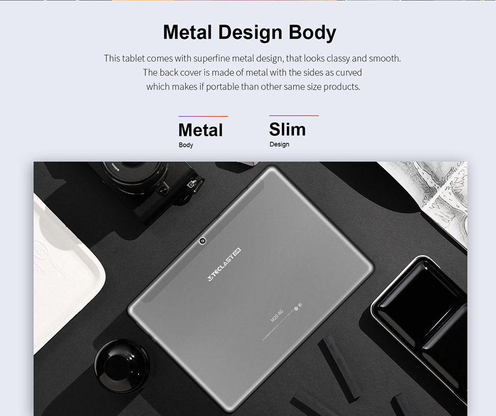 Teclast M20 4G Phablet MT6797 Deca Core 10.1" IPS 2560*1600 4GB RAM 64GB ROM Built-in GPS GLONASS Beidou A-GPS Android 8.0 Dual SIM Dual Standby - Black+Silver