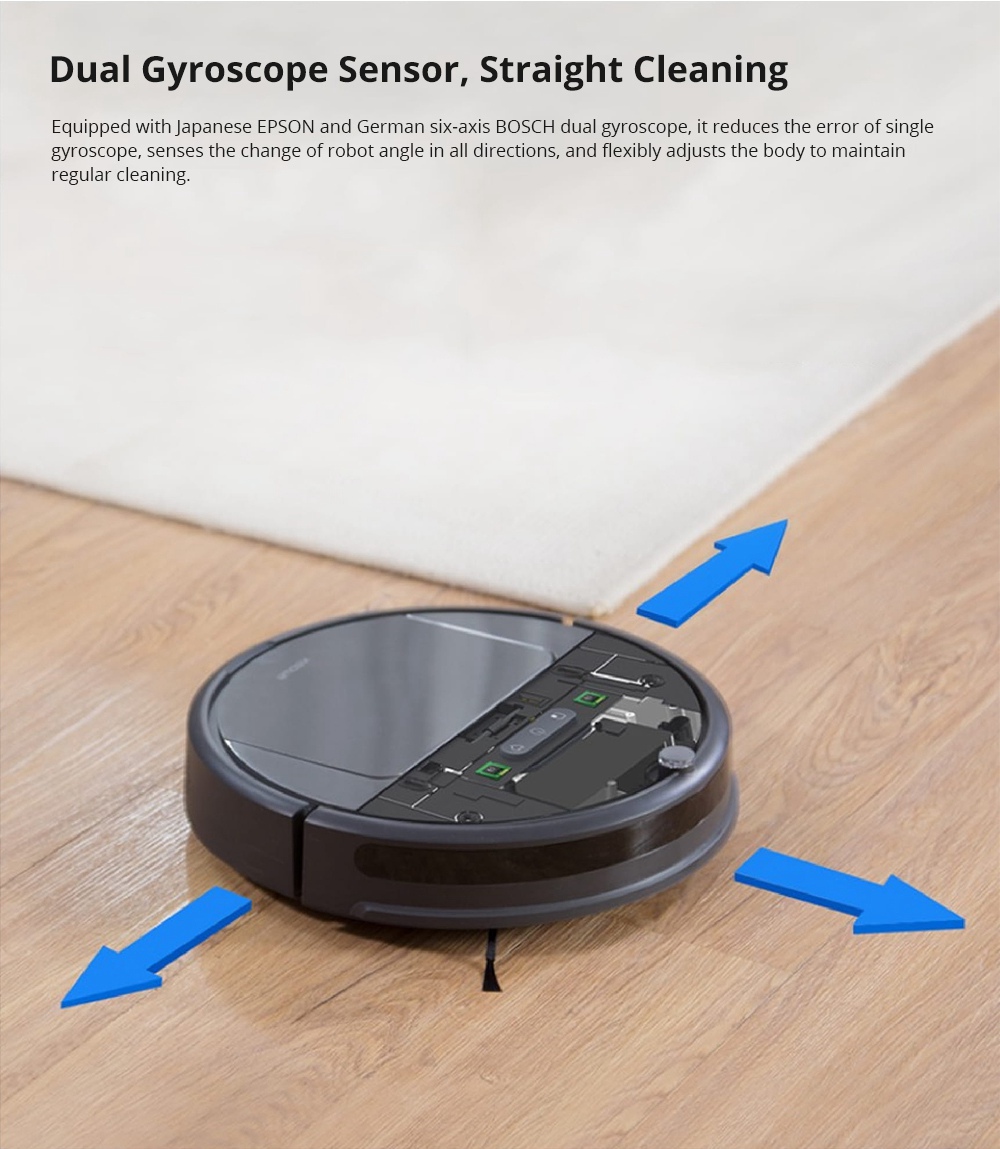 [HK Stock][International Version]Xiaomi Roborock Xiaowa E35 Vacuum Cleaner 2000Pa Suction 5200mAh Battery 2 In 1 Sweeping & Mopping - Black