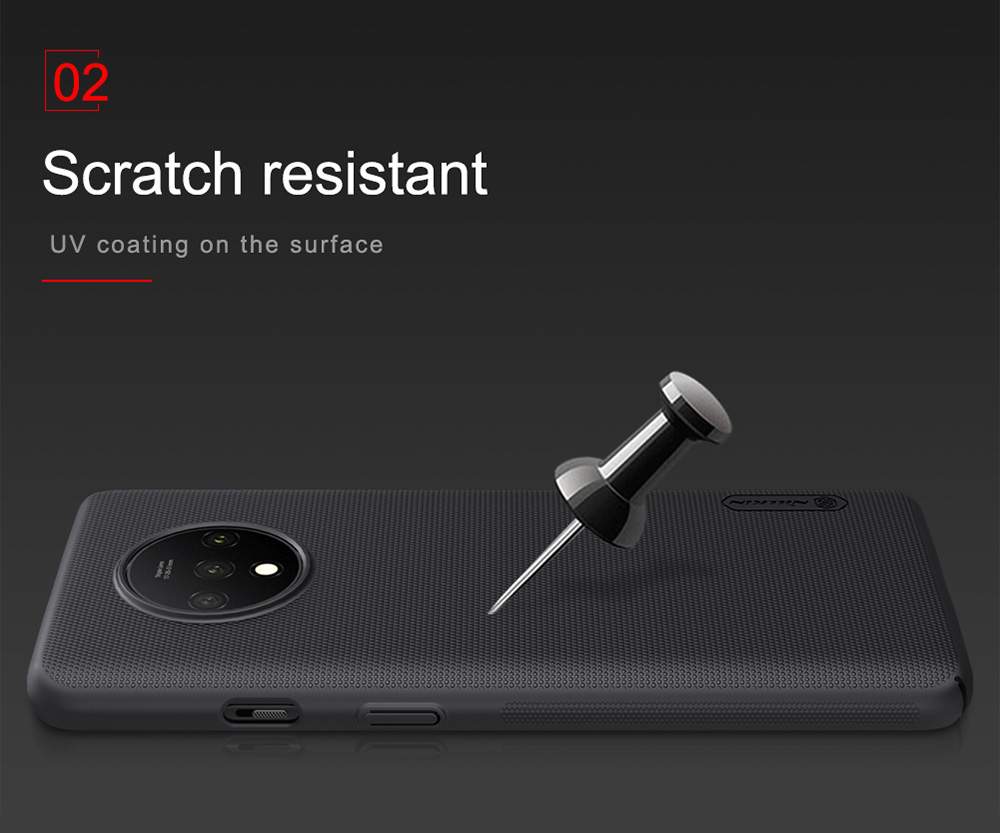 NILLKIN Protective Frosted PC Phone Case For Oneplus 7T Smartphone - Black