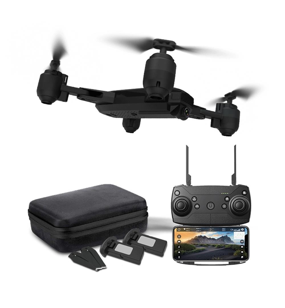 SHRC H1G 1080P 2.4G WiFi GPS FPV RC Drone Follow Me Mode RTF White - Two Battery