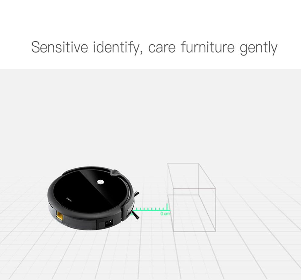 PHIYU A3S Robot Vacuum Cleaner with Camera Audio Communication APP Remote Control Gyro Sensor Auto Recharge - Black