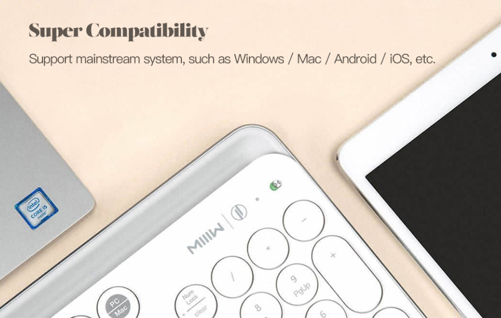 Xiaomi MIIIW MWBK01 Wireless Bluetooth / 2.4G Dual-mode Keyboard Multi-System Compatible - Black
