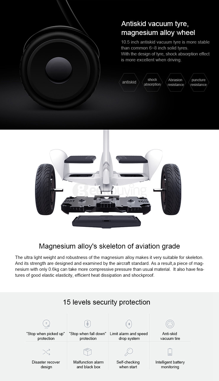 [US Stock] Xiaomi Mi Scooter Mini Self-balancing Scooter 700W 16km/h 22km Long Mileage with Smart System Beginner Mode Bluetooth Remote Control  - Black
