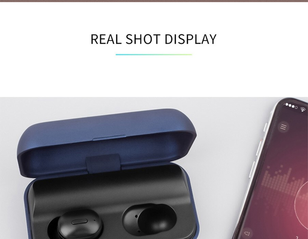 T1 Pro Bluetooth 5.0 TWS Earbuds Unilateral Use 2200mAh Charging Box Siri Binaural Call Titanium Film Drivers IPX6