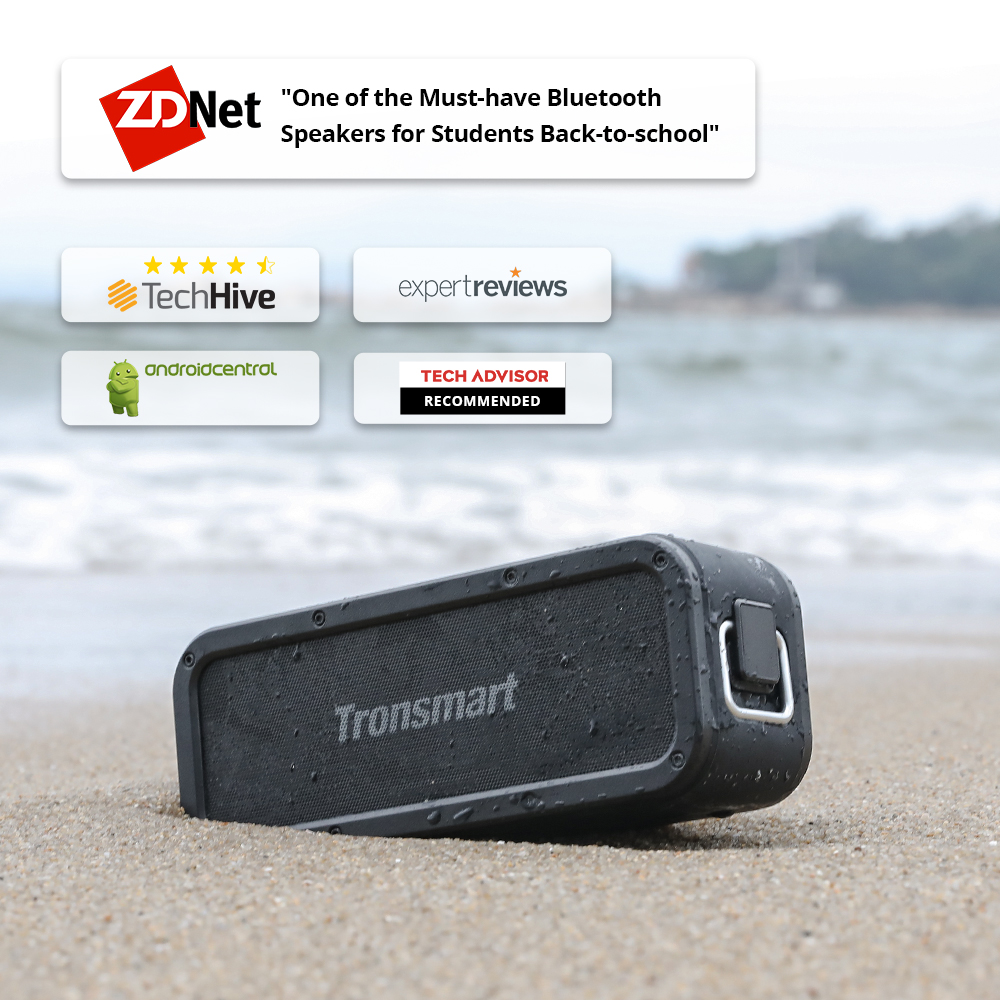 [2 Packs] Tronsmart Force SoundPulse™ 40W Bluetooth 5.0 Speaker IPX7 TWS & NFC 15 Hours Playtime