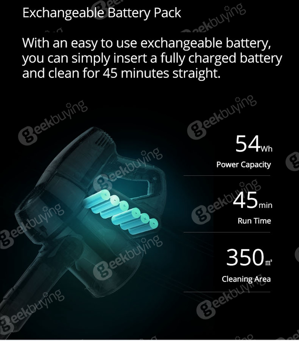 Xiaomi JIMMY JV53 Aspirateur à main sans fil 125AW Aspiration puissante Moteur haute efficacité Brosse anti-enroulement - Violet