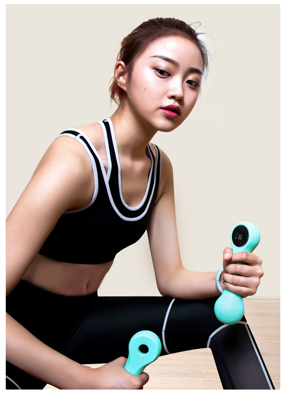2pcs Move It Beat Smart Dumbbell 0.5KG Portable Mini USB Charging Fitness Equipment From Xiaomi Youpin - Cyan