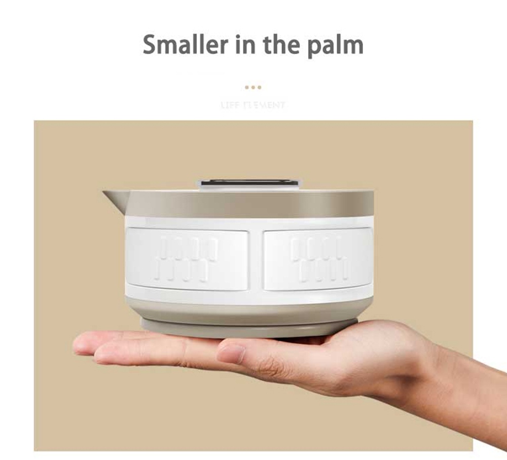 Life Element i25 Electric Folding Kettle 600ML Portable Ultrathin Boil Dry Protection For Travel - khaki