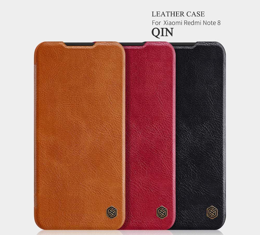 NILLKIN Protective Leather Phone Case For Xiaomi Redmi Note 8 / Redmi Note 8T Smartphone - Black