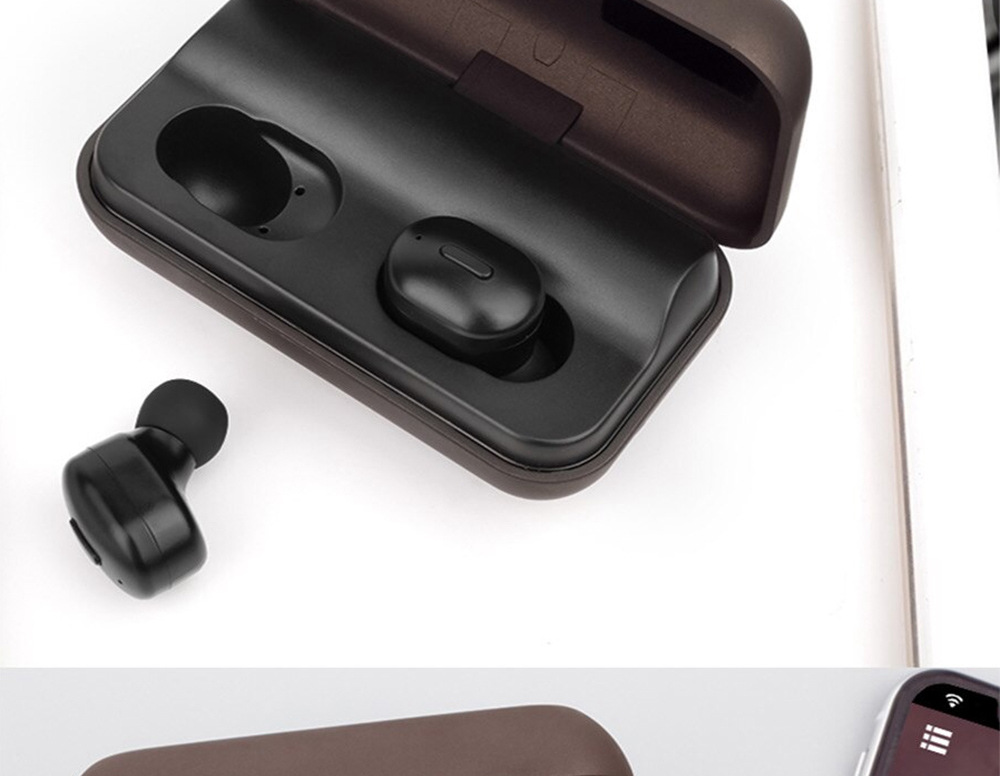 T1 Pro Bluetooth 5.0 TWS Earbuds Unilateral Use 2200mAh Charging Box Siri Binaural Call Titanium Film Drivers IPX6
