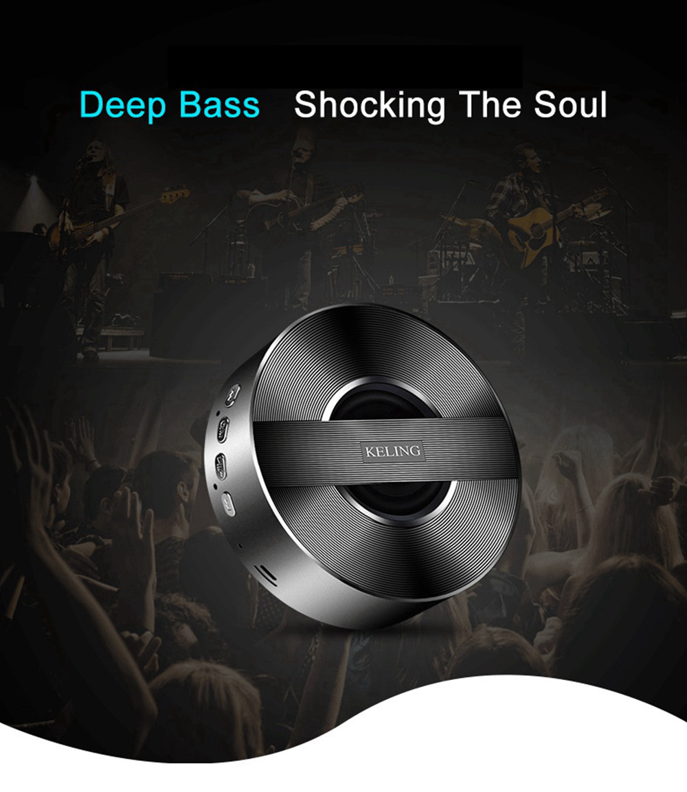 KELING A5 Portable Bluetooth Speaker Dual Bass - Black