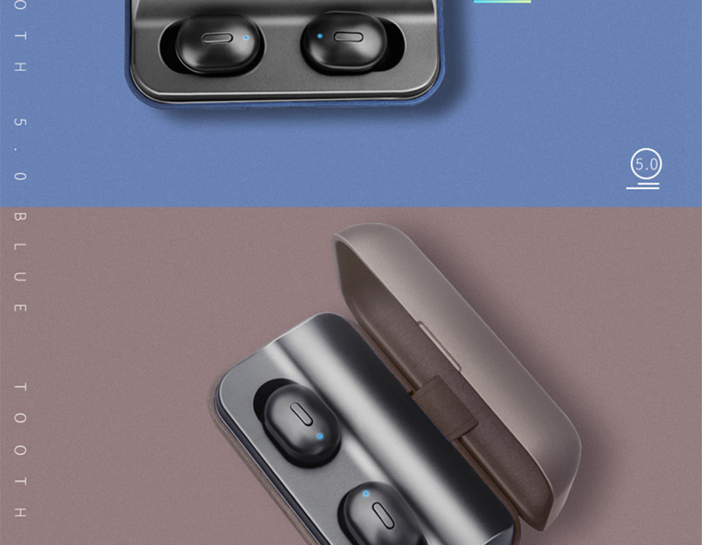 T1 Pro Bluetooth 5.0 TWS Earbuds Unilateral Use 2200mAh Charging Box Siri Binaural Call Titanium Film Drivers IPX6