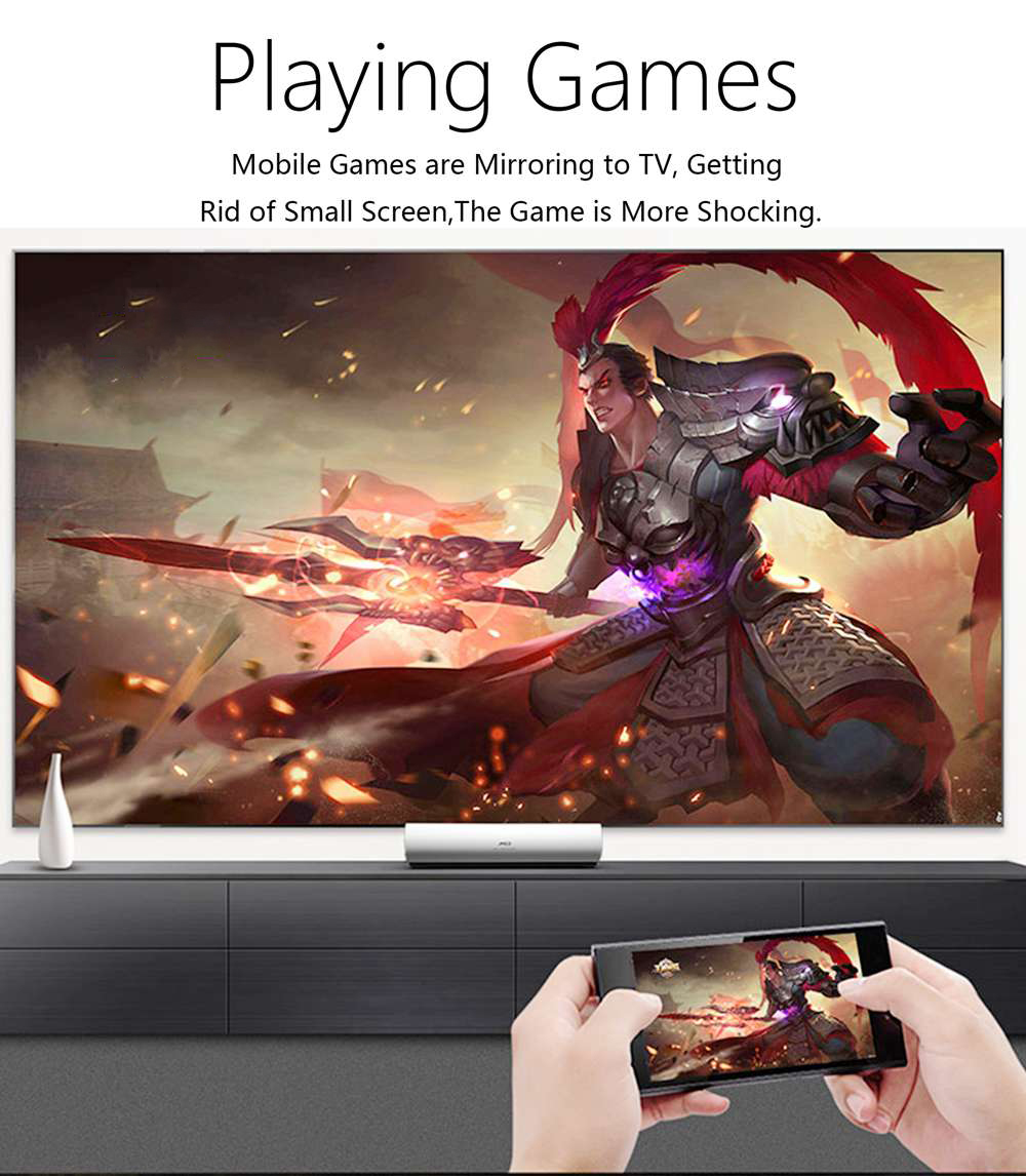 WeCast L9 VGA & HDMI Dual Display Screen Projector Fully Compatible with Android/iOS/Type - C Devices USB Mirroring Sound and Image to TV