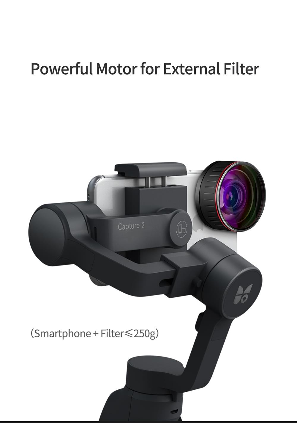 Funsnap Capture 2 3-axis Mobile Handheld Gimbal Stabilizer with Zooming Wheel Mode