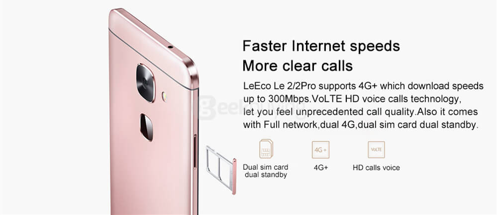 [Official International Version]LeTV LeEco Le 2 X527 5.5inch FHD Android 6.0 4G LTE Smartphone Qualcomm Snapdragon 652 Octa Core 3GB 32GB 8.0MP 16MP Touch ID Type-C - Gray