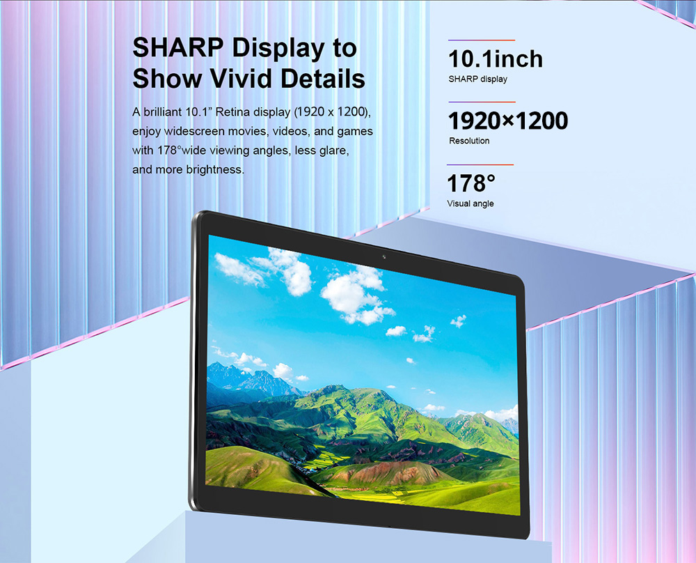 Teclast M20 4G Phablet MT6797 Deca Core 10.1" IPS 2560*1600 4GB RAM 64GB ROM Built-in GPS GLONASS Beidou A-GPS Android 8.0 Dual SIM Dual Standby - Black+Silver