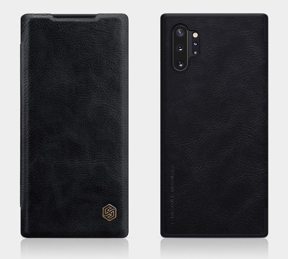 NILLKIN Protective Leather Phone Case For Samsung Galaxy Note 10+ / Note 10+ 5G Smartphone - Red