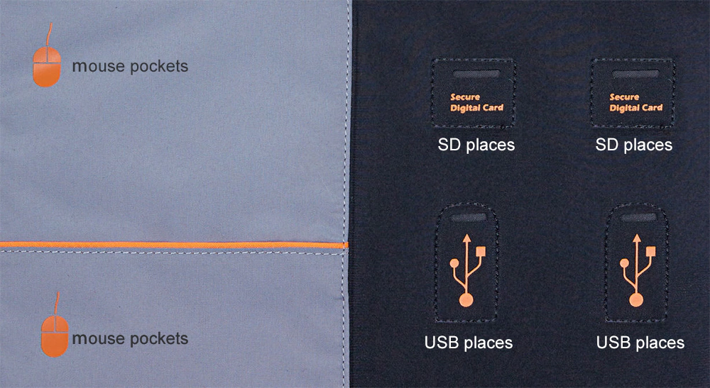 Xiaomi Geometric Splicing Reflective Water-resistant Backpack-Black