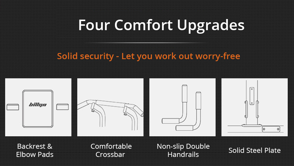 Multi-Function Single Parallel Bars Adjustable Height Home Fitness Workout Station Dip Stands Pull up Bar Push Up- Black