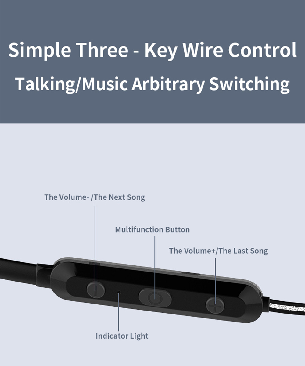 Maxchange Qule-C6P Bluetooth Neckband Earphones HiFi Stereo Noise Reduction 7 Hours Playtime - Black
