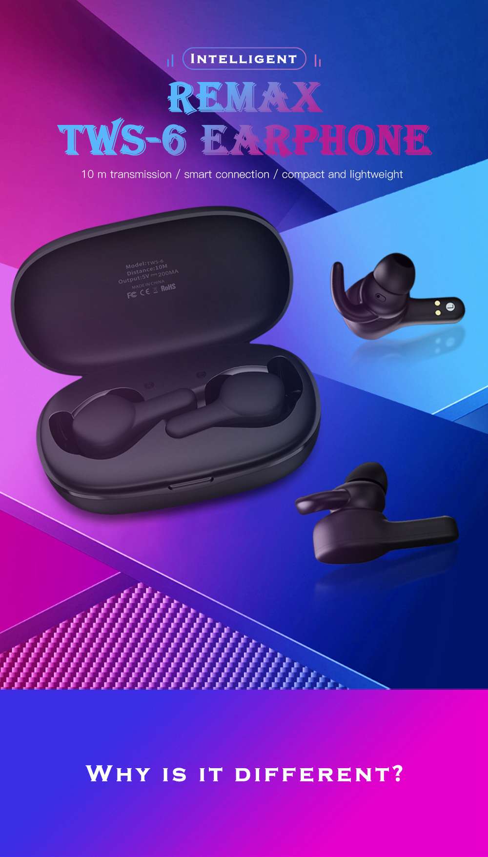 tws 6 wireless bluetooth earbuds