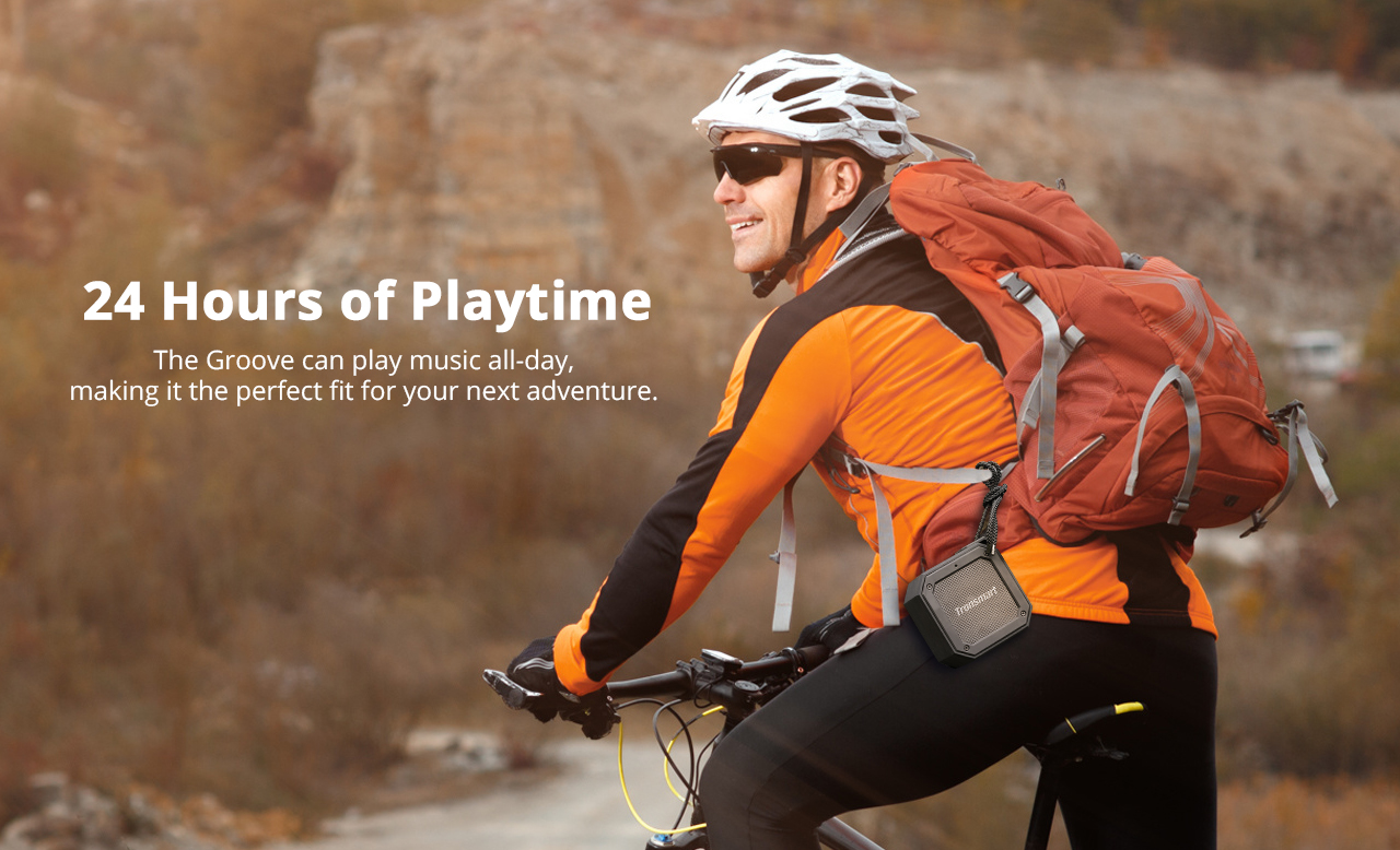 Tronsmart Element Groove(Force Mini) Portable Bluetooth 5.0 Speaker Voice Assistant IPX7 Water-resistant 24 Hours Playtime  Superior Bass - Black