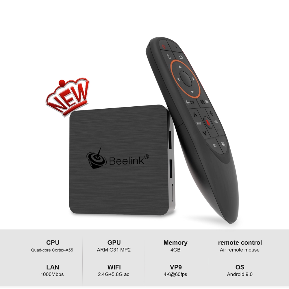 Beelink GT1 MINI-2 TV Box with Voice Remote Amlogic S905x3 4G/32G 2.4G+5.8G WiFi 1000Mbps LAN USB3.0