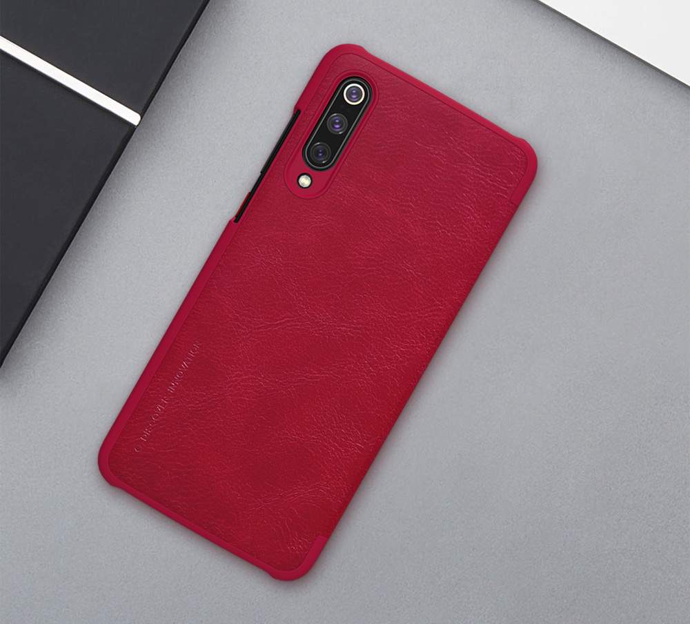 NILLKIN Leather Phone Case For Xiaomi Mi 9 Pro Smartphone Red