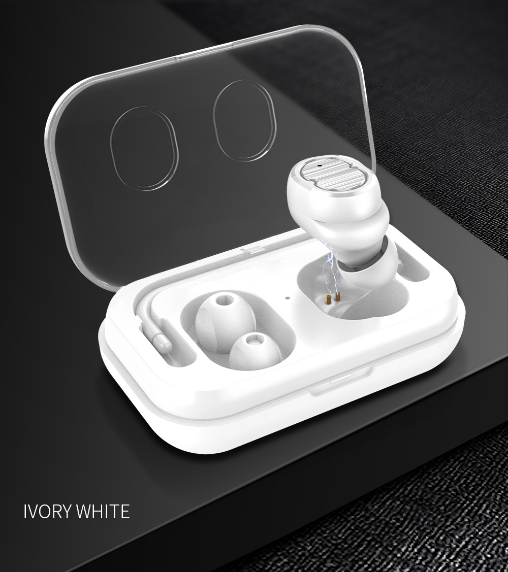 TWS-8 Bluetooth 5.0 Earbuds with Mic IPX4 Water Resistant - Black