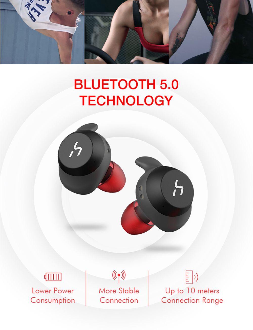 Havit G1 Bluetooth 5.0 TWS Earphone Fingerprint Touch 720mAh Charging Box Siri Google Assistant 18 hours Playtime Mono/Stereo Mode