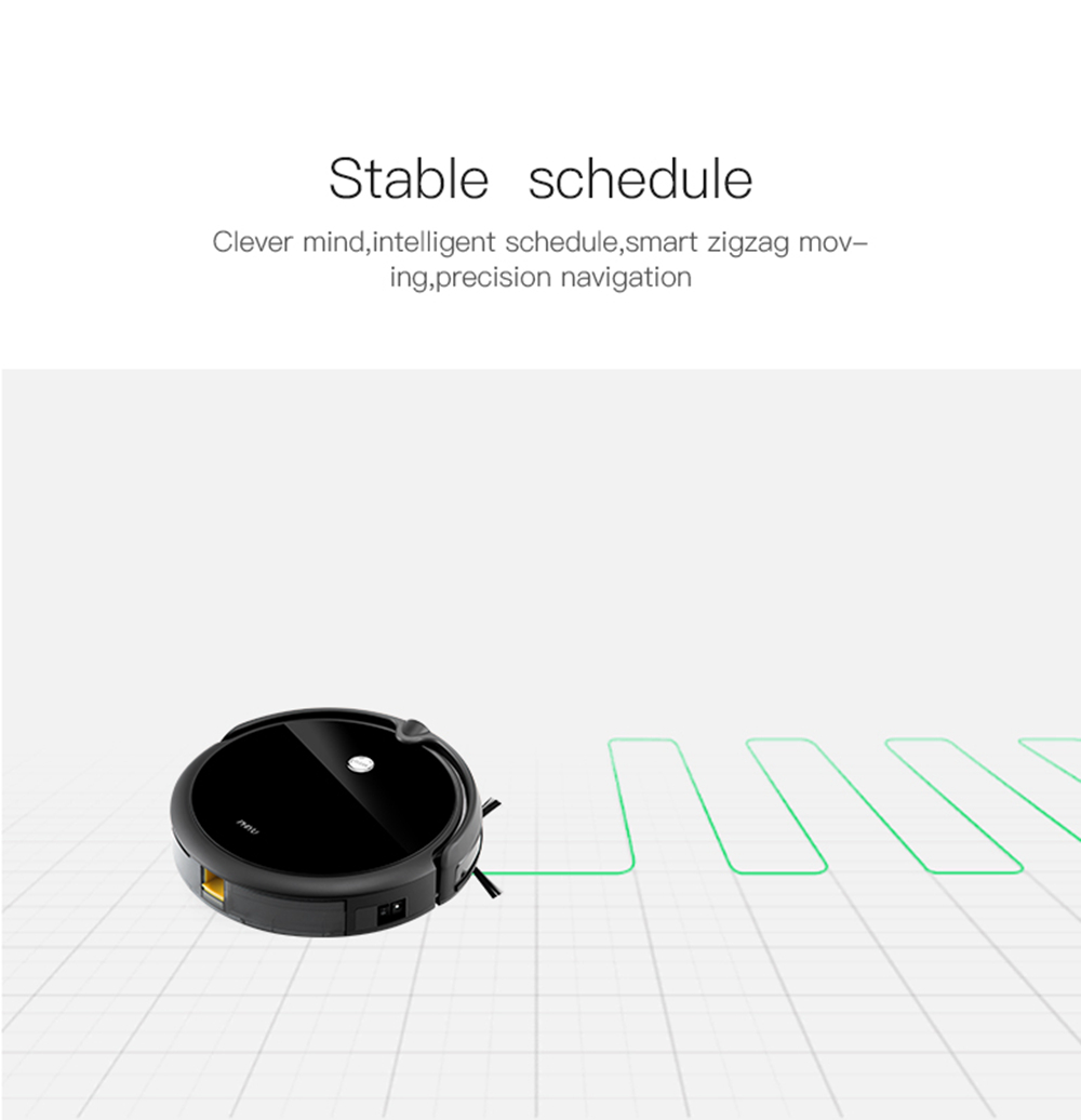 PHIYU A3S Robot Vacuum Cleaner with Camera Audio Communication APP Remote Control Gyro Sensor Auto Recharge - Black