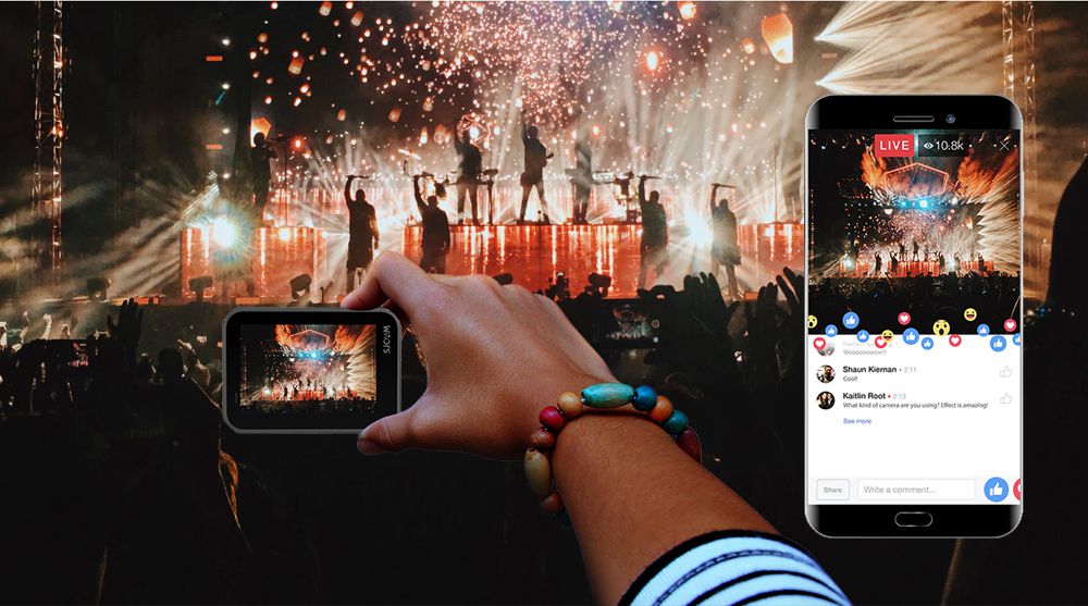 SJCAM SJ9 Strike 4K WiFi Action Camera 2.33 Inch IPS Screen 12MP Sensor Wireless Charging Waterproof Body - Black