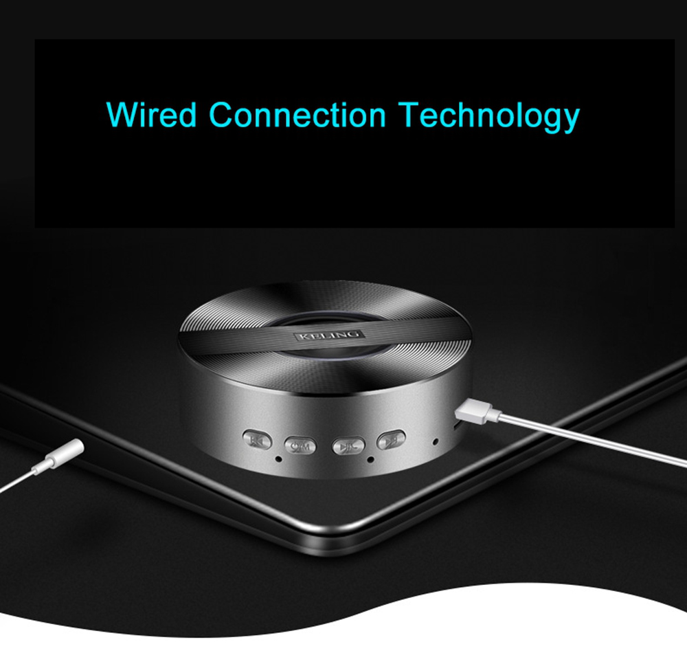 KELING A5 Portable Bluetooth Speaker Dual Bass - Black