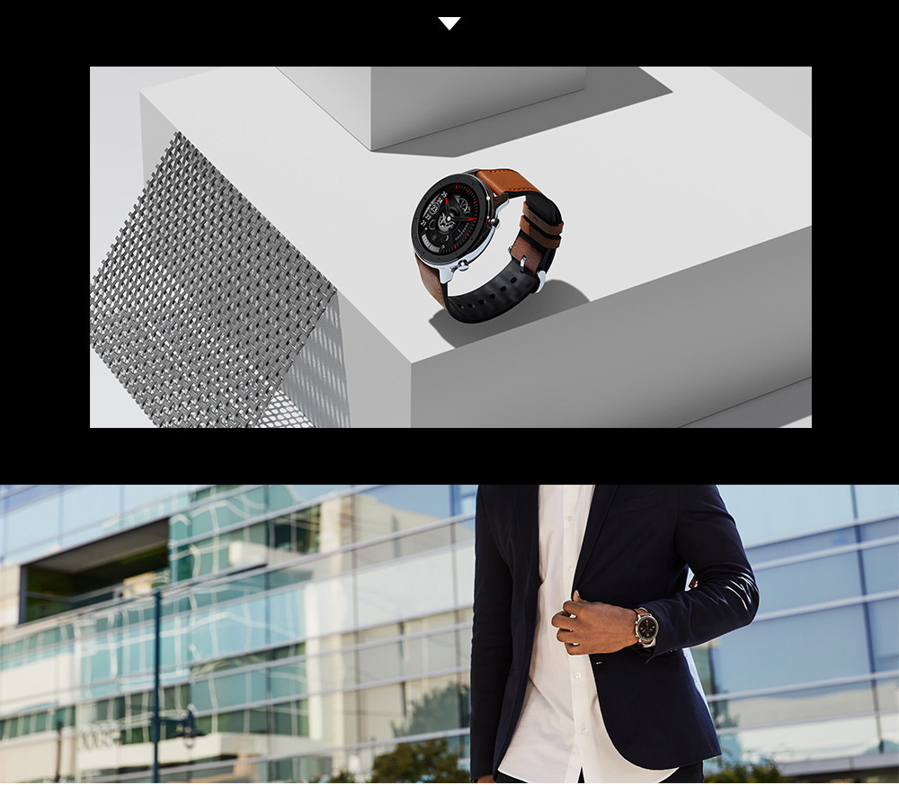 Huami AMAZFIT GTR Smartwatch 1.39 Inch Retina Display 5ATM Water Resistant GPS 47mm Global Version- Aluminum Alloy