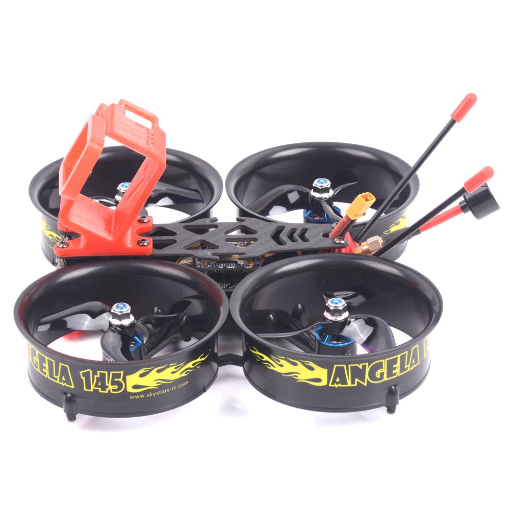 Skystars Angela 145 4K 3 Inch Whoop FPV Racing Drone F4 OSD 4 In 1 35A ESC 5.8G 500mW VTX Runcam Hybrid Cam BNF - Frsky R-XSR Receiver