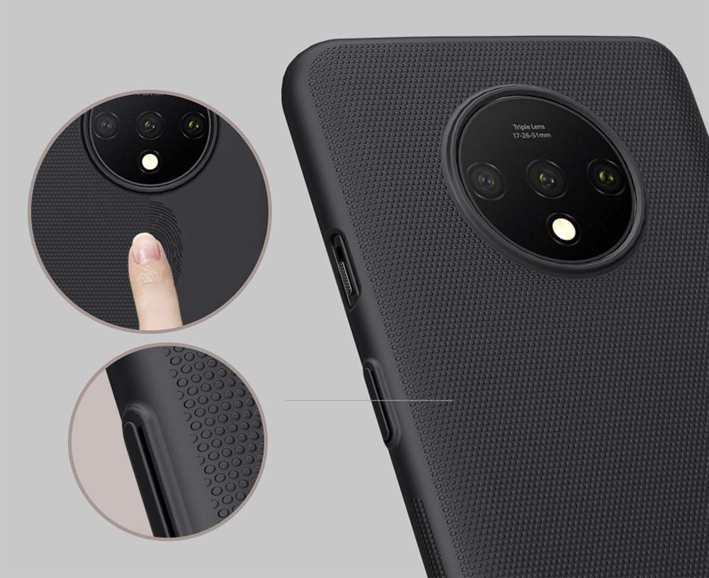 NILLKIN Protective Frosted PC Phone Case For Oneplus 7T Smartphone - Black