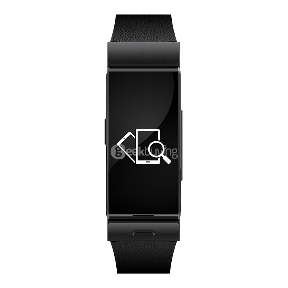 Original Uwatch U20 Umini MTK2502 Smart Bracelet With Heart Rate Monitor Bluetooth Headset Sports Fitness Tracker Remote Camera - Black