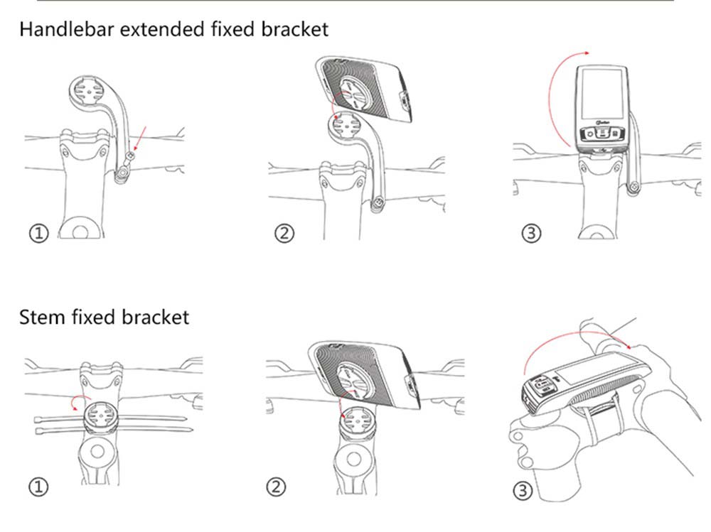 Meilan C2 Universal Bike Computer Holder High-strength Nylon Drying Steel - Black