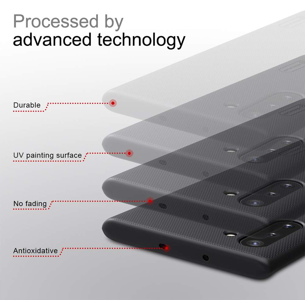 NILLKIN Protective Frosted PC Phone Case For Samsung Galaxy Note 10 / Note 10 5G Smartphone - Black