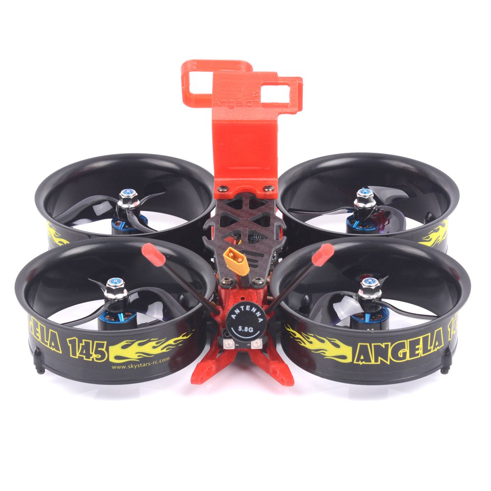 Skystars Angela 145 4K 3 Inch Whoop FPV Racing Drone F4 OSD 4 In 1 35A ESC 5.8G 500mW VTX Runcam Hybrid Cam BNF - Frsky R-XSR Receiver
