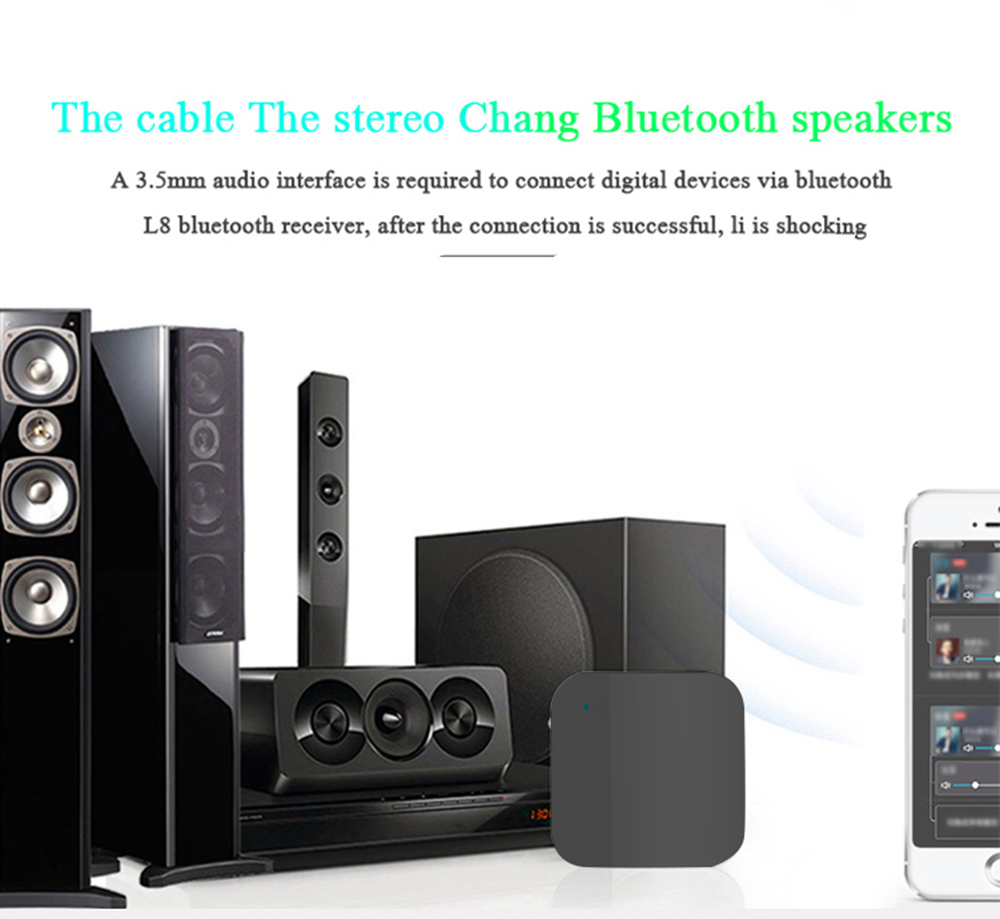 L8 Bluetooth Earphone Separate Design for Host and Headset 150mAh Battery with Wired Earphone - Black