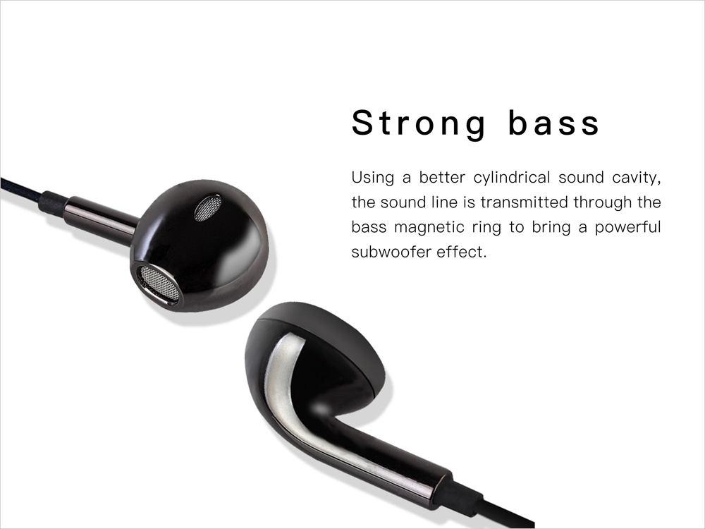 I9S Wired Earphone Semi-in-ear Bluetooth 4.2 Neck-mounted Sport Running - Black