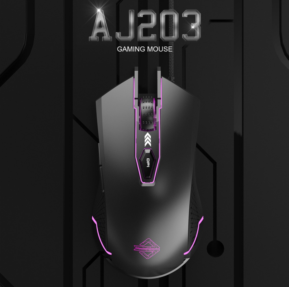 Ajazz AJ203 Wired Esport Gaming Mouse Black