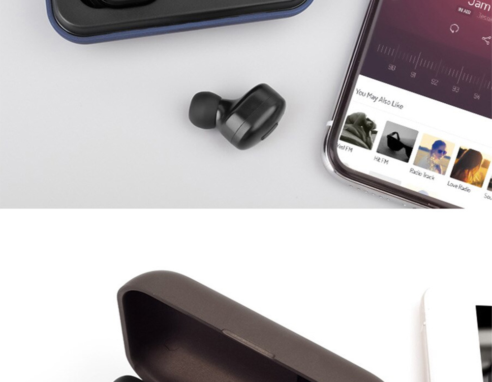 T1 Pro Bluetooth 5.0 TWS Earbuds Unilateral Use 2200mAh Charging Box Siri Binaural Call Titanium Film Drivers IPX6