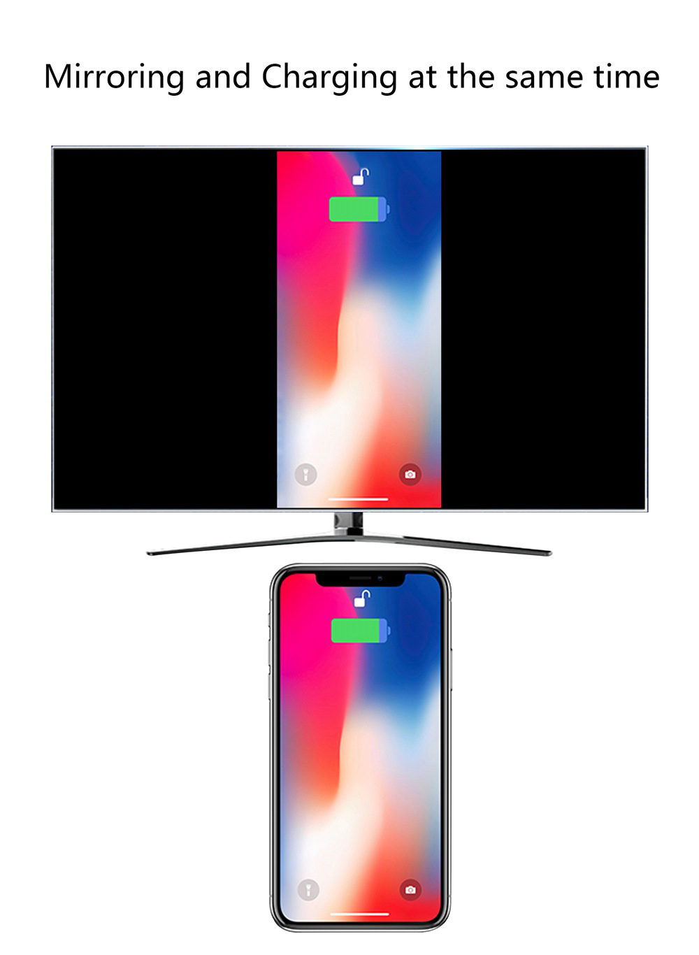 WeCast L9 VGA & HDMI Dual Display Screen Projector Fully Compatible with Android/iOS/Type - C Devices USB Mirroring Sound and Image to TV