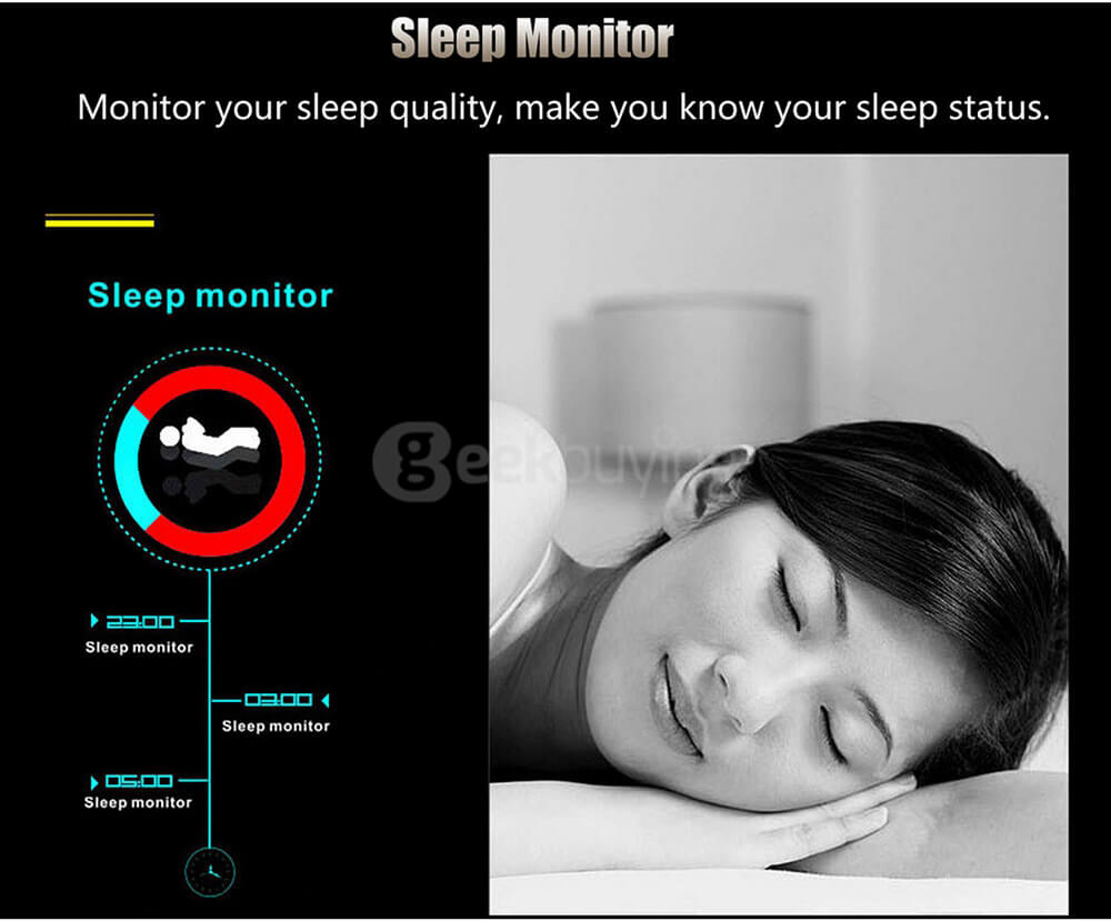 Makibes K88H Smart Bluetooth Watch Heart Rate Monitor Smartwatch MTK2502 Siri Function Gesture Control For iOS Andriod (Leather Band) - Black