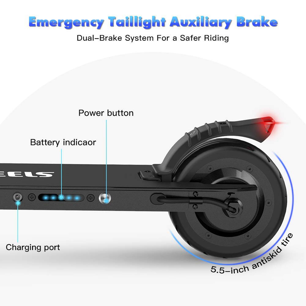 [DE Stock] Megawheels S1-2 Portable Folding Electric Scooter 250W Motor 23km/h Micro-Electronic Braking System - Red